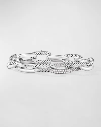 David Yurman Madison Toggle Bracelet With Diamonds In Silver, 11mm In Adi