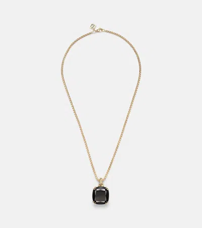 David Yurman Marbella 18kt Gold Necklace With Onyx