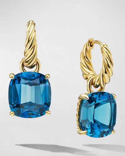 David Yurman Marbella Hoop Earrings With Gemstone In 18k Gold, 12x11mm