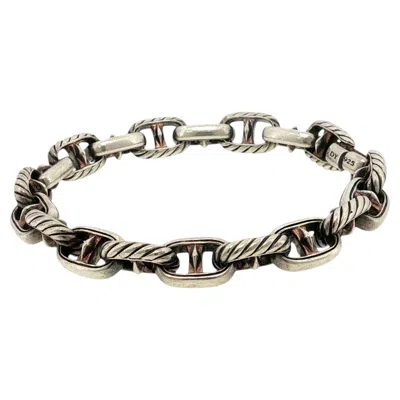 Pre-owned David Yurman Maritime Anchor Link Bracelet Sterling Silver Cable Bracelet In Multiple
