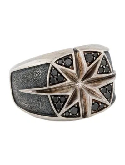 Pre-owned David Yurman Maritime North Star Signet Ring In Multi