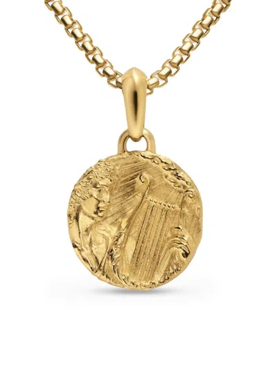 David Yurman Men's Apollo Amulet In 18k Yellow Gold, 24mm