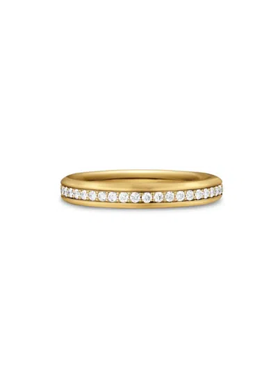 David Yurman Men's Beveled Band Ring In 18k Yellow Gold