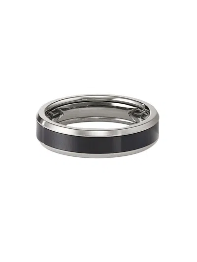David Yurman Men's Beveled Band Ring In Grey Titanium