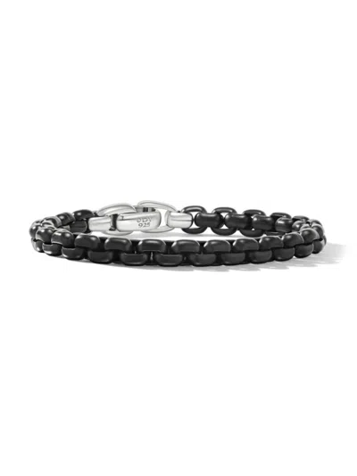 David Yurman Men's Box Chain Bracelet In Black Silver