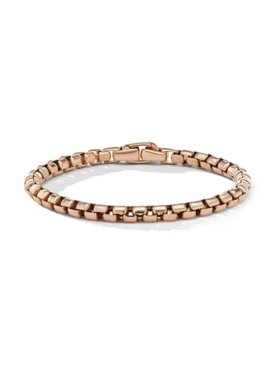 David Yurman Men's Box Chain Bracelet In 18k Rose Gold, 5mm