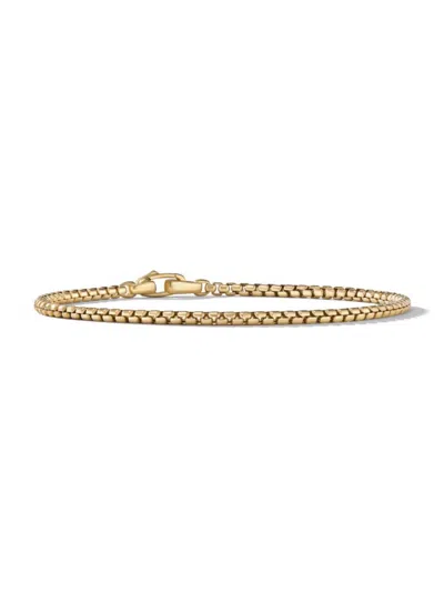 DAVID YURMAN MEN'S BOX CHAIN BRACELET IN 18K YELLOW GOLD, 2.7MM