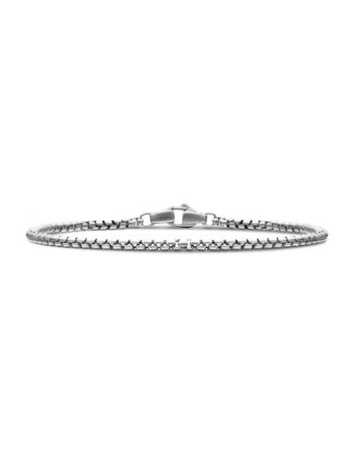 David Yurman Men's Box Chain Bracelet In Platinum, 2.7mm In Metallic