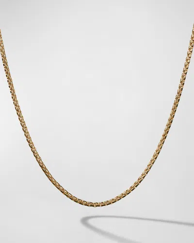 David Yurman Men's Box Chain Necklace In 18k Gold, 1.7mm, 22"l