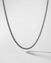 David Yurman Men's Box Chain Necklace In Darkened Stainless Steel, 2.7mm, 22"l