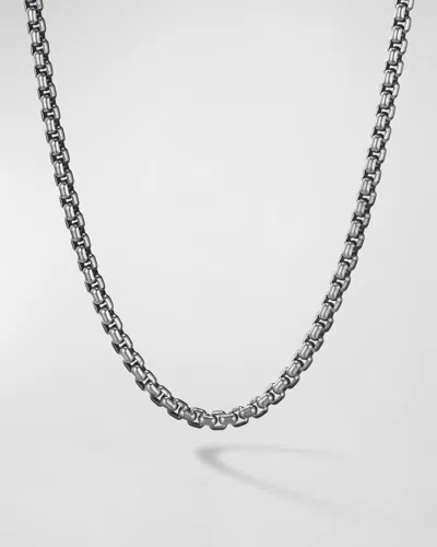 David Yurman Men's Box Chain Necklace In Darkened Stainless Steel, 4mm, 22"l