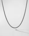 David Yurman Men's Box Chain Necklace In Gray Titanium, 2.7mm, 24"l In Grey Titanium