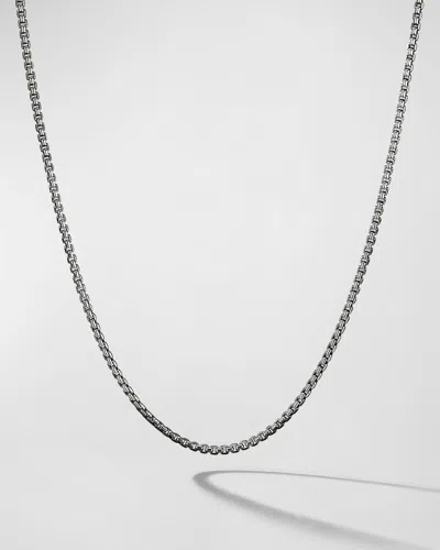 David Yurman Men's Box Chain Necklace In Silver, 1.7mm, 24"l In Neutral