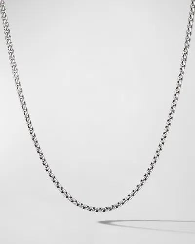 David Yurman Men's Box Chain Necklace In Silver, 2.7mm, 26"l