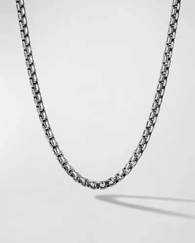 David Yurman Men's Box Chain Necklace In Silver, 3.6mm, 22"l In Metallic