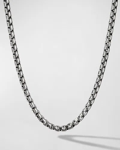 David Yurman Men's Box Chain Necklace In Silver, 3.6mm, 24"l In Metallic