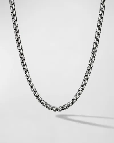 David Yurman Men's Box Chain Necklace In Silver, 3.6mm, 26"l In Metallic