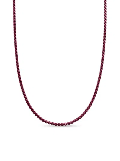 David Yurman Men's Box Chain Necklace In Stainless Steel In Pattern