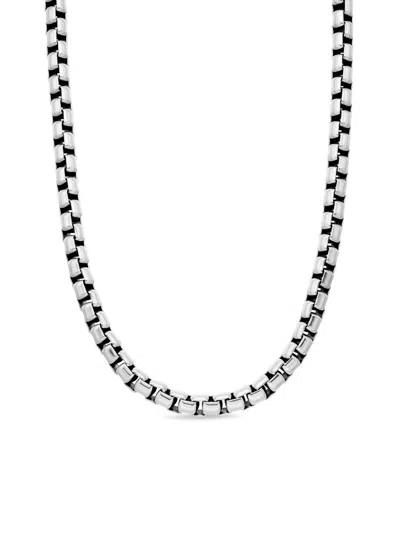 David Yurman Men's Box Chain Necklace In Sterling Silver, 7.3mm In Metallic
