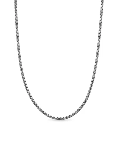 David Yurman Men's Box Chain Necklace In Titanium, 2.7mm In Grey