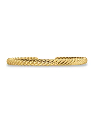 David Yurman Men's Cable Cuff Bracelet In 18k Yellow Gold, 6mm