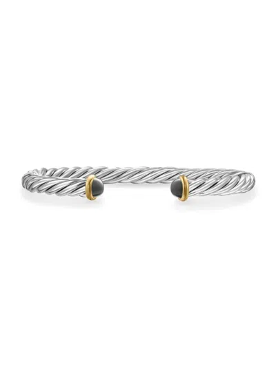 David Yurman Men's Cable Cuff Bracelet In Sterling Silver In Hematine
