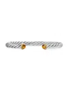David Yurman Men's Cable Cuff Bracelet In Sterling Silver In Tigers Eye