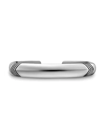 David Yurman Men's Chevron Bold Cuff Bracelet In Sterling Silver, 12mm In Orange