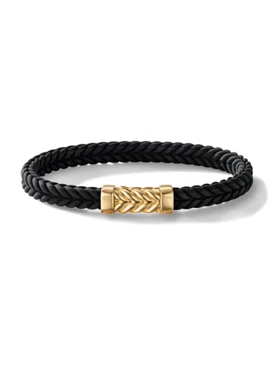 David Yurman Men's Chevron Bracelet In Black Rubber