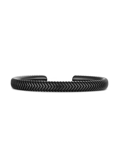 David Yurman Men's Chevron Cuff Bracelet In Black Titanium, 8mm