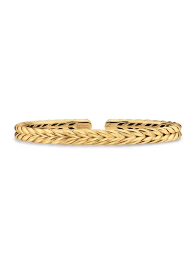 David Yurman Men's Chevron Flex Bracelet In 18k Yellow Gold, 6.4mm