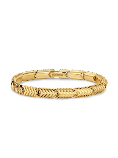 David Yurman Men's Chevron Link Bracelet In 18k Yellow Gold, 7.6mm