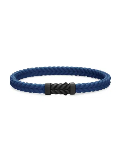 David Yurman Men's Chevron Rubber Bracelet In Neutral