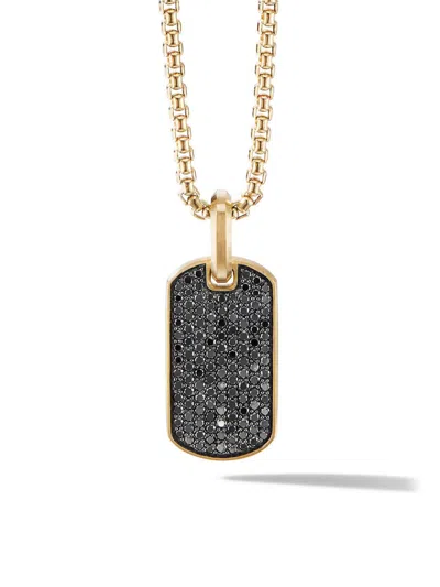 David Yurman Men's Chevron Tag In 18k Yellow Gold In Multi
