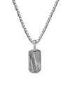 David Yurman Men's Chevron Tag In Sterling Silver In Meteorite