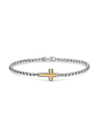David Yurman Cross Station Bracelet In Silver