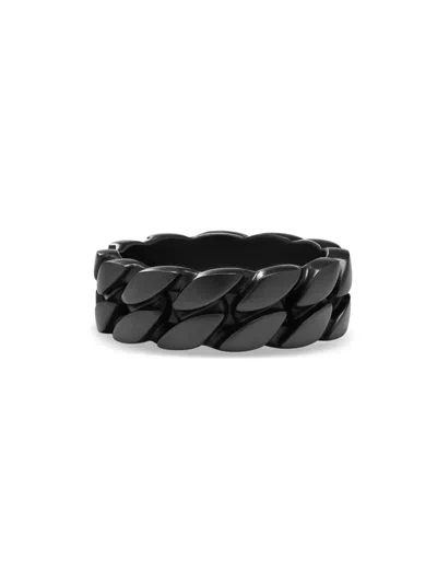 David Yurman Men's Curb Chain Band Ring In Black Titanium, 8mm