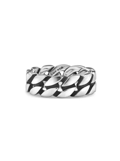 DAVID YURMAN MEN'S CURB CHAIN BAND RING IN STERLING SILVER, 8MM