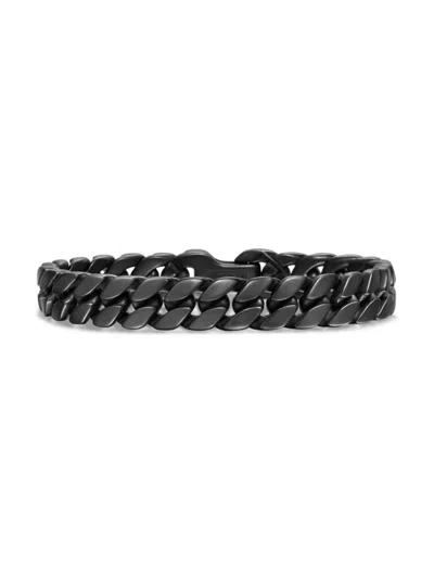 David Yurman Curb Chain Titanium Bracelet In Black