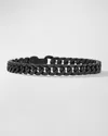 David Yurman Curb Chain Titanium Bracelet In Black Titan