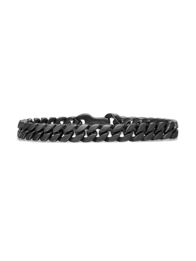 DAVID YURMAN MEN'S CURB CHAIN BRACELET IN BLACK TITANIUM, 8MM