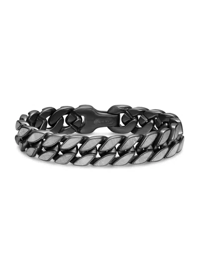 David Yurman Men's Curb Chain Bracelet In Black Titanium In Pattern