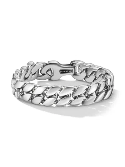 David Yurman Men's Curb Chain Bracelet In Platinum, 14.5mm In Metallic
