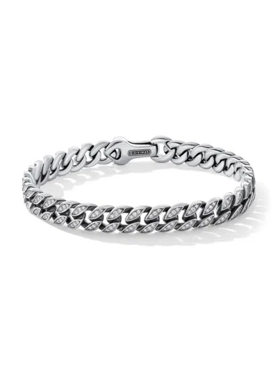 David Yurman Men's Curb Chain Bracelet In Platinum In Metallic