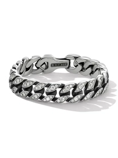 David Yurman Men's Curb Chain Bracelet In Platinum In Silver