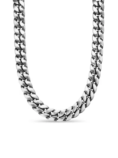 David Yurman Men's Curb Chain Necklace In Sterling Silver, 18mm In Metallic