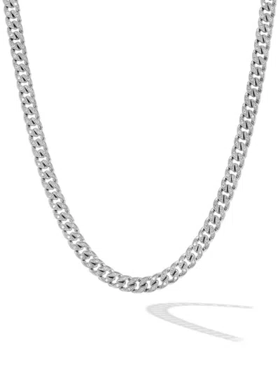 David Yurman Men's Curb Chain Necklace In Sterling Silver, 6mm In Diamond