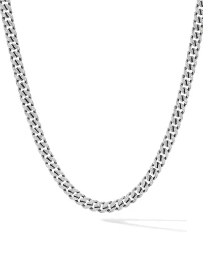 David Yurman Men's Curb Chain Necklace In Sterling Silver In Diamond