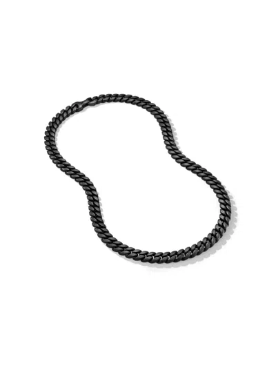 David Yurman Men's Curb Chain Necklace In Titanium, 11.5mm In Black