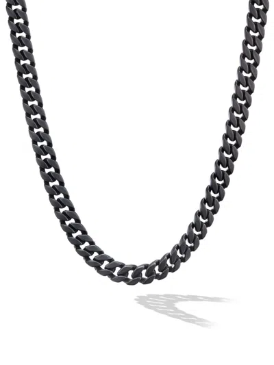 David Yurman Men's Curb Chain Necklace In Titanium, 8mm In Black
